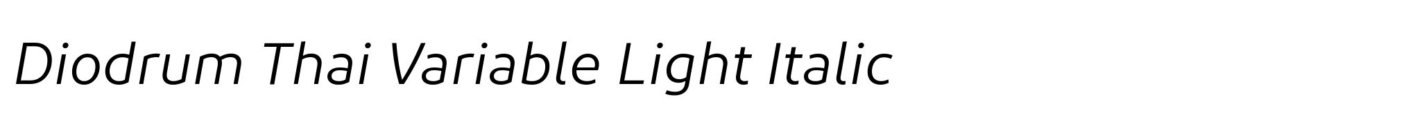 Diodrum Thai Variable Light Italic image
